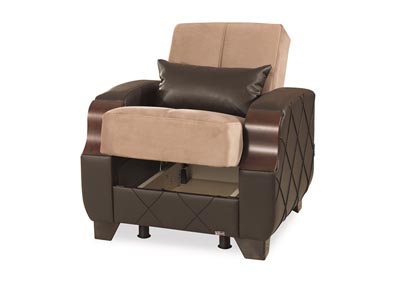 Molina Beige Microfiber Armchair,Ottomanson (Previously Casamode)